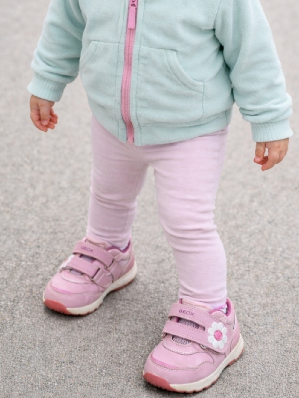 Geox Pink Flower-Accent Toddler Sneakers